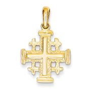 14K Gold Jerusalem Cross pendant 23 X 24 mm 