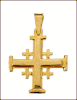 14K Gold Jerusalem Cross pendant 30MM 1.15" 