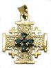 14K Gold jerusalem cross pendant hand made in the Holy Land Israel