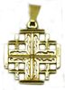 14K Gold Jerusalem cross pendant handcrafted in the Holy Land