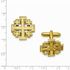 14k Gold-Plated Jerusalem Cross Cuff Links