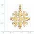 14k Polished Jerusalem Cross Pendant 1.5"