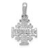 14K White Gold Jerusalem cross pendant 13mm x 15mm
