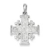 14k White Gold Jerusalem Cross Pendant