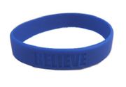 20 Believe blue silicone wristband bracelets - livestrong style