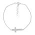 925 sterling silver bracelet Cross Cubic Zirconia 7 Inch With Extension