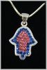 925 Sterling silver CZ Hamsa Chamsa hand of God pendant 925 Sterling silver CZ Hamsa Chamsa hand of God pendant