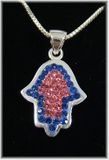 925 Sterling silver CZ Hamsa Chamsa hand of God pendant 925 Sterling silver CZ Hamsa Chamsa hand of God pendant