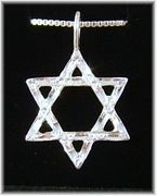 925 Sterling Silver Star of David Pendant & 18 inch sterling silver chain
