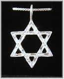 925 Sterling Silver Star of David Pendant & 18 inch sterling silver chain