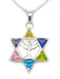 925 Sterling silver Star of David with the Menorah necklace Bat Mitzvah Gift