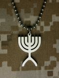 Amazing GI Jewelry Jewish Menorah Pendant 100% Stainless Steel with Beaded Chain necklace 24" Genuine U.S Military Issue Amazing GI Jewelry Jewish Menorah Pendant 100% Stainless Steel with Beaded Chain necklace 24" Genuine U.S Military Issue