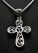 Celtic Cross pendant 925 Sterling Silver Irish Celtic necklace religious jewelry