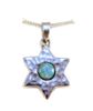 925 Sterling silver Star of David with OPAL 5/8" with 18" sterling box chain from Israel 925 Sterling silver Star of David with OPAL 5/8" with 18" sterling box chain from Israel