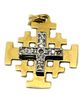 Jerusalem cross 14k gold set with Diamonds from the Holy Land 