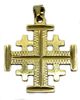 Jerusalem cross pendant 14K gold hand made in the Holy Land 1.2 inch