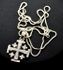 Jerusalem Cross Pendant 925 Sterling Silver multi level Israel Holy Land 20" necklace