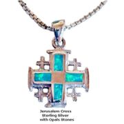 Jerusalem Cross with Opal Stones