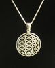 Flower of life silver pendant 18" chain necklace MADE IN ISRAEL 3/4" Flower of life silver pendant 18" chain necklace MADE IN ISRAEL 3/4"