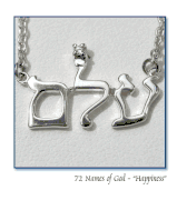 Kabbalah , kabbala neclace with the 72 names of God Happiness