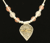 Kabbalah neckalce hand made from sterling silver and 14k gold Prosperity name