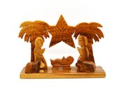 Olive wood nativity hand carved in Bethlehem the Holy Land