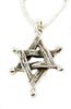 Silver Jewish Star of David pendant 1" with necklace 18" Silver Jewish Star of David pendant 1" with necklace 18"