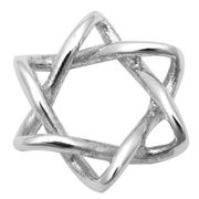 Star of David .925 Sterling Silver Pendant 5/8" 17 mm
