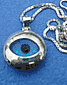 Sterling Silver Evil Eye pendant with box chain