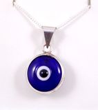 Sterling silver Evil Eye protection pendant for ISRAEL with 18" silver necklace