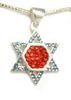 Sterling silver Jewish Star of David pendant 20mm w CZ AND 18" chain Sterling silver Jewish Star of David pendant 20mm w CZ AND 18" chain
