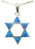 Sterling silver Star of David necklace with opal gemstone 1.25" Sterling silver Star of David necklace with opal gemstone 1.25"