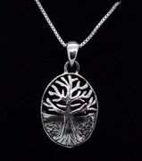 Sterling silver Tree of Life pendant 18" Silver necklace designed by Mona Ann 