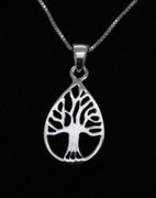 Sterling silver Tree of Life pendant 18" Silver necklace designed by Mona Ann 