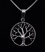 Sterling silver Tree of Life pendant 18" Silver necklace designed by Mona Ann 