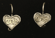 Sterling silver with 14k gold Kabbalah Healing earring 