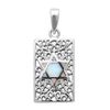 White Opal Star of David Design .925 Sterling Silver Pendant 1 1/8" / 28 MM White Opal Star of David Design .925 Sterling Silver Pendant 1 1/8" / 28 MM