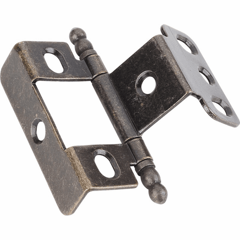 Hardware Resources 0128AB 270 Full Wrap for 3/4" Frame x 3/4" Door, Inset Flush Ball Tip Hinge - Antique Brass