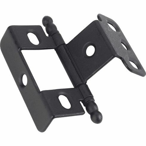 Hardware Resources 0128MB 270 Full Wrap for 3/4" Frame x 3/4" Door, Inset Flush Ball Tip Hinge - Matte Black