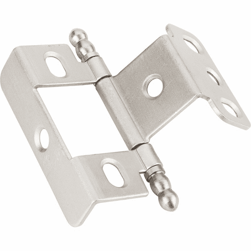 Hardware Resources 0128SN 270 Full Wrap for 3/4" Frame x 3/4" Door, Inset Flush Ball Tip Hinge - Satin Nickel