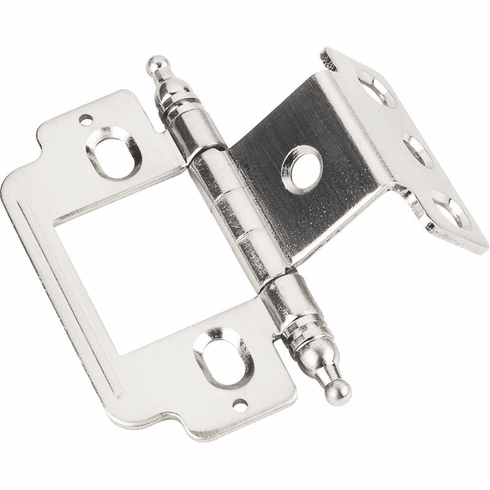 Hardware Resources 0158SN 270° Full Wrap for 3/4" Frame x 3/4" Door, Inset Flush, "B" style Minaret Hinge - Satin Nickel