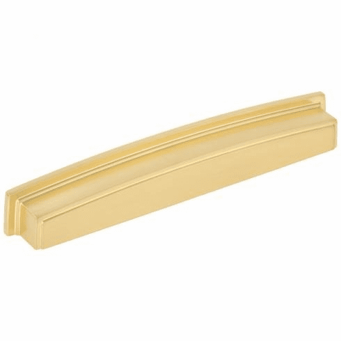 Jeffrey Alexander 141-192BG 192 mm Center Brushed Gold Square-to-Center Square Renzo Cabinet Cup Pull