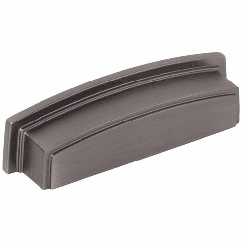 Jeffrey Alexander 141-96BNBDL 96 mm Center Brushed Pewter Square-to-Center Square Renzo Cabinet Cup Pull