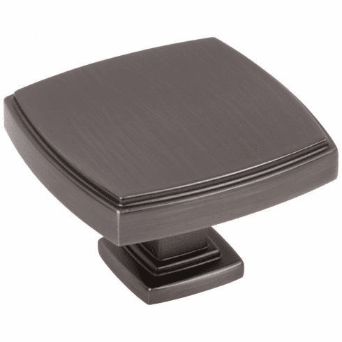 141L-BNBDL 1-3/4" Overall Length Brushed Pewter Square Renzo Cabinet Knob