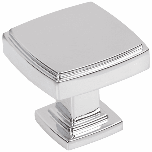 Jeffrey Alexander 141PC 1-1/4" Overall Length Polished Chrome Square Renzo Cabinet Knob
