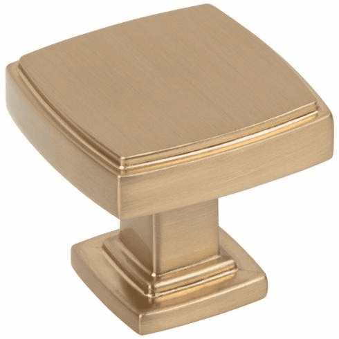 Jeffrey Alexander 141SBZ 1-1/4" Overall Length Satin Bronze Square Renzo Cabinet Knob