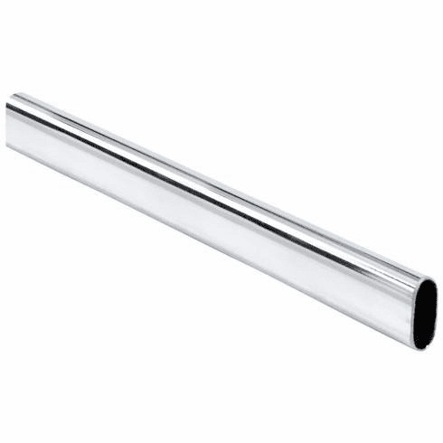 Hardware Resources 15302CH-40 Chrome 8' Oval 1.0 mm Closet Rod
