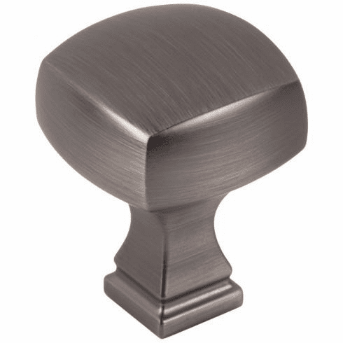 Jeffrey Alexander 278BNBDL 1-1/8" Overall Length Brushed Pewter Square Audrey Cabinet Knob