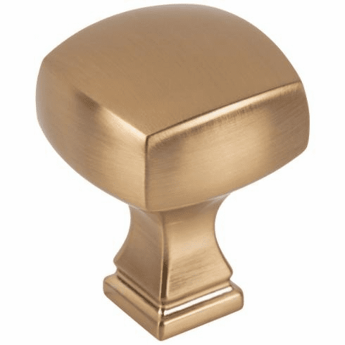 Jeffrey Alexander 278SBZ 1-1/8" Overall Length Satin Bronze Square Audrey Cabinet Knob