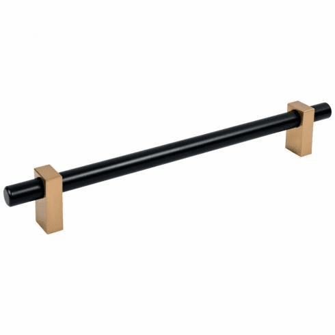 Jeffrey Alexander 478-12MBSBZ 12" Center-to-Center Matte Black with Satin Bronze Larkin Appliance Pull
